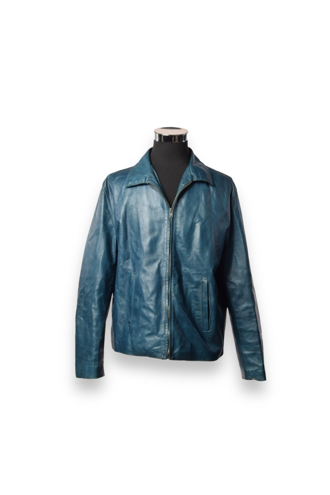 Leather Jacket blue